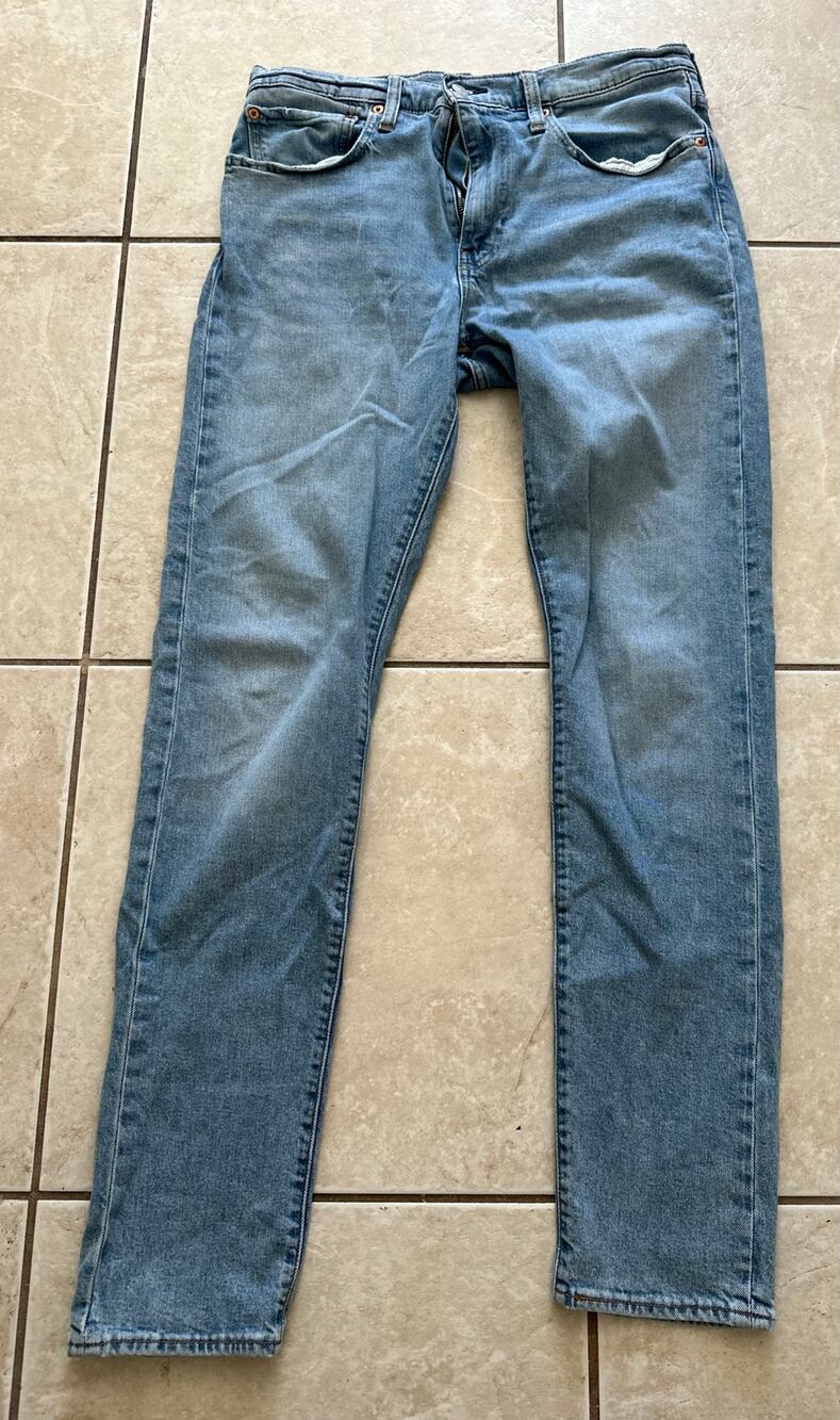 Levi's 512 Slim Taper Fit Men's Jeans 34x34 Light Wash Stretch Denim